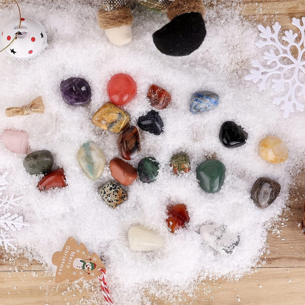 Krystal Adventskalender – 24 Dages Naturlige Ædelstens Gave