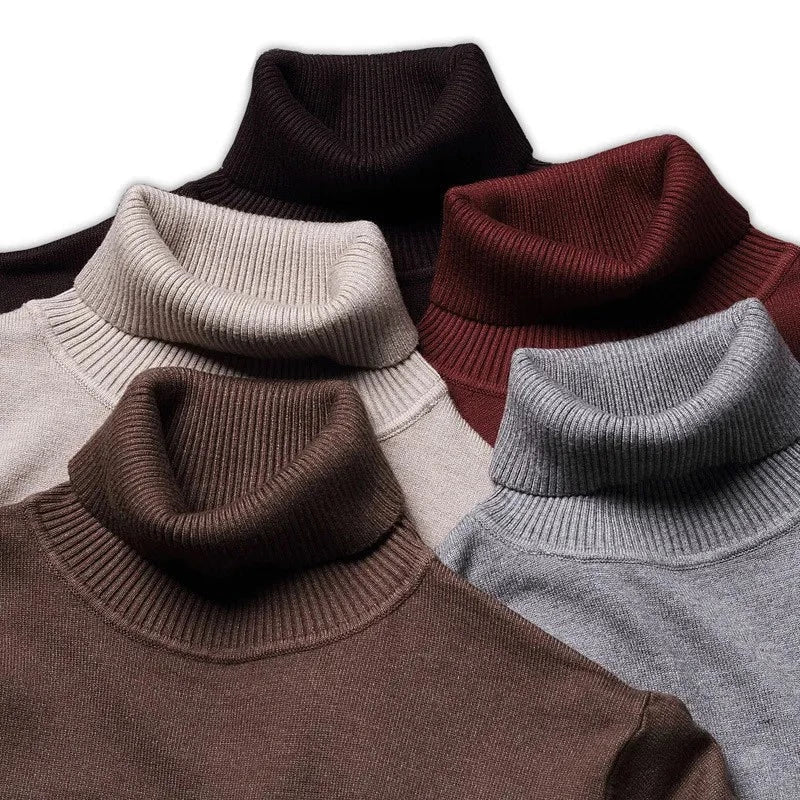 Herre Rullekrave Sweater i 100% Uld - Komfortabel og Tidløs