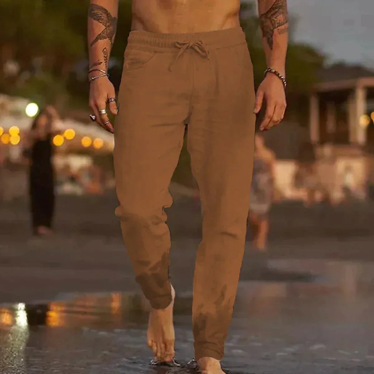 Przewiewne lniane spodnie dla mężczyzn - komfort i styl