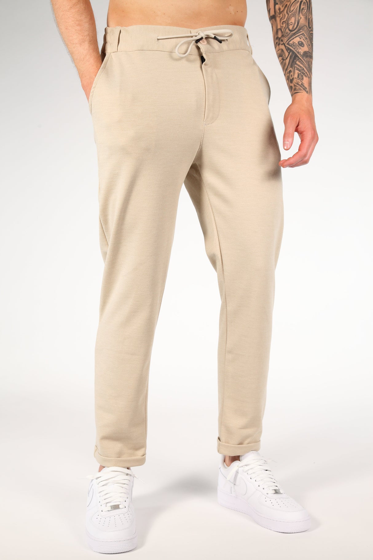 Komfortable Stretch Chino Bukser Beige