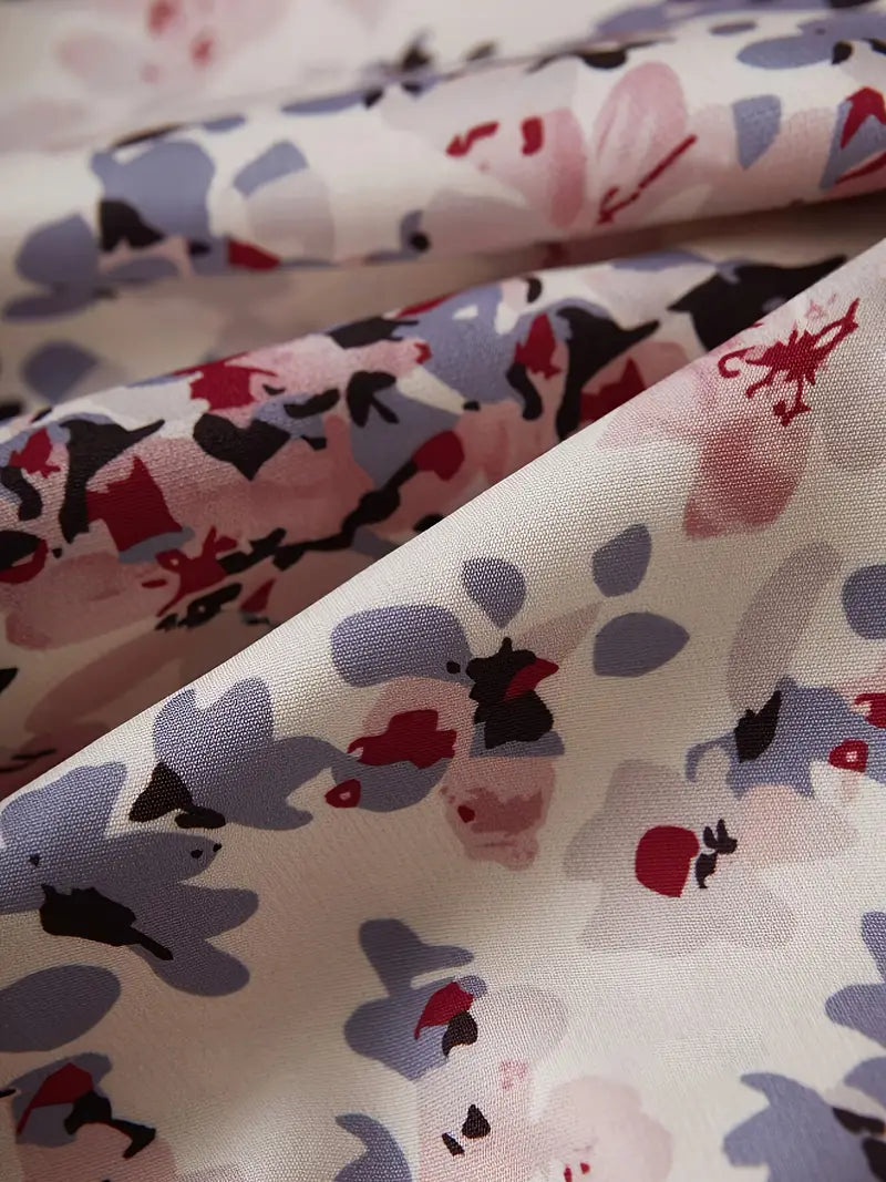 Bomberjakke med Blomstermønster og Lynlås