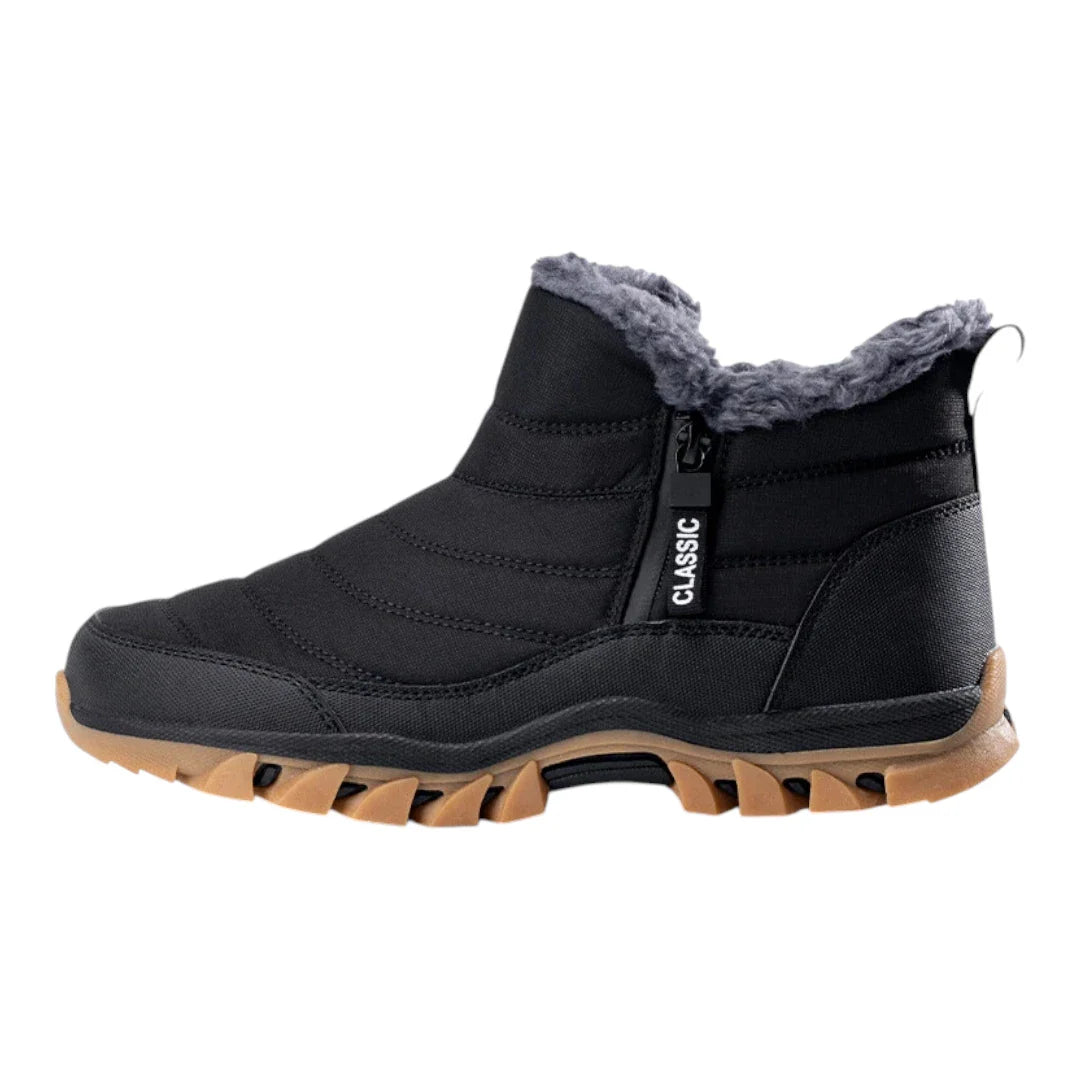 Men's Winter Outdoor Boots – Warm Non-Slip Ankle Boots with Zipper