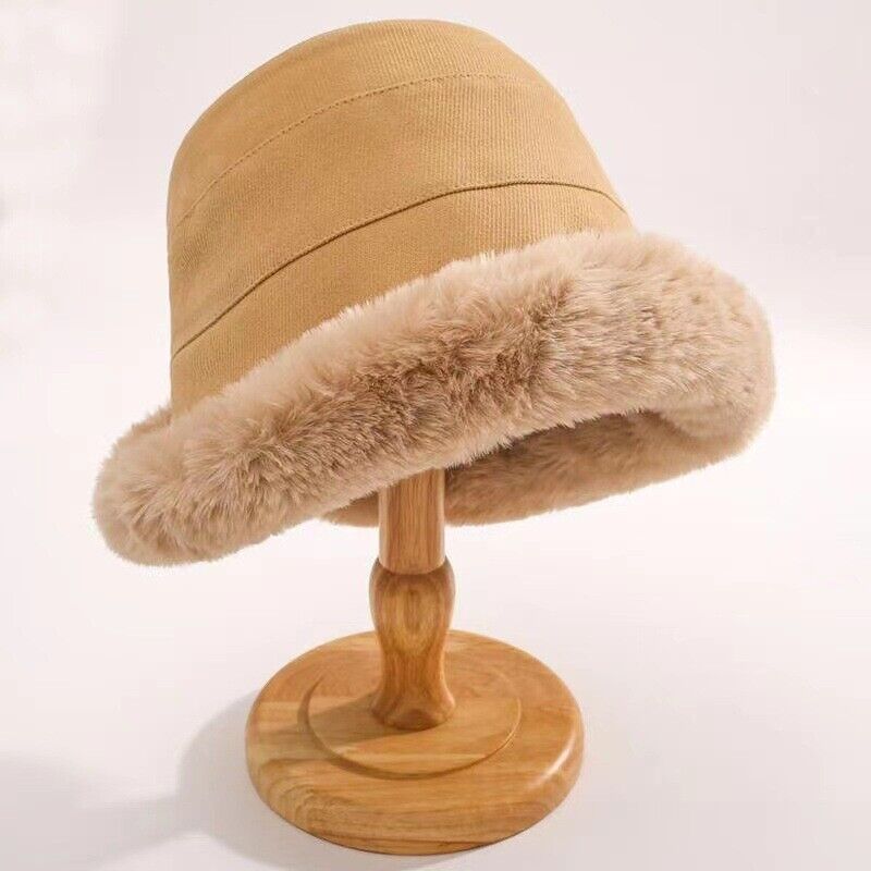 Dame vinter bucket hat – varm hat med blød kant