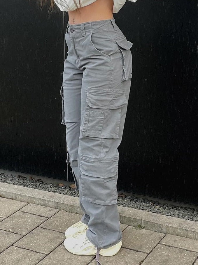 Dame Cargo Bukser – Komfortable Streetwear Bukser med Lomme Detaljer