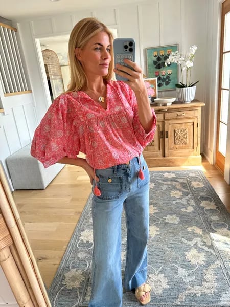 Højtaljet Matrosbukser med Guldknapper