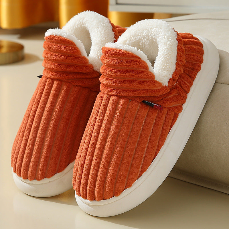 Warm ribbed knitted slippers – Comfortable slippers for the home