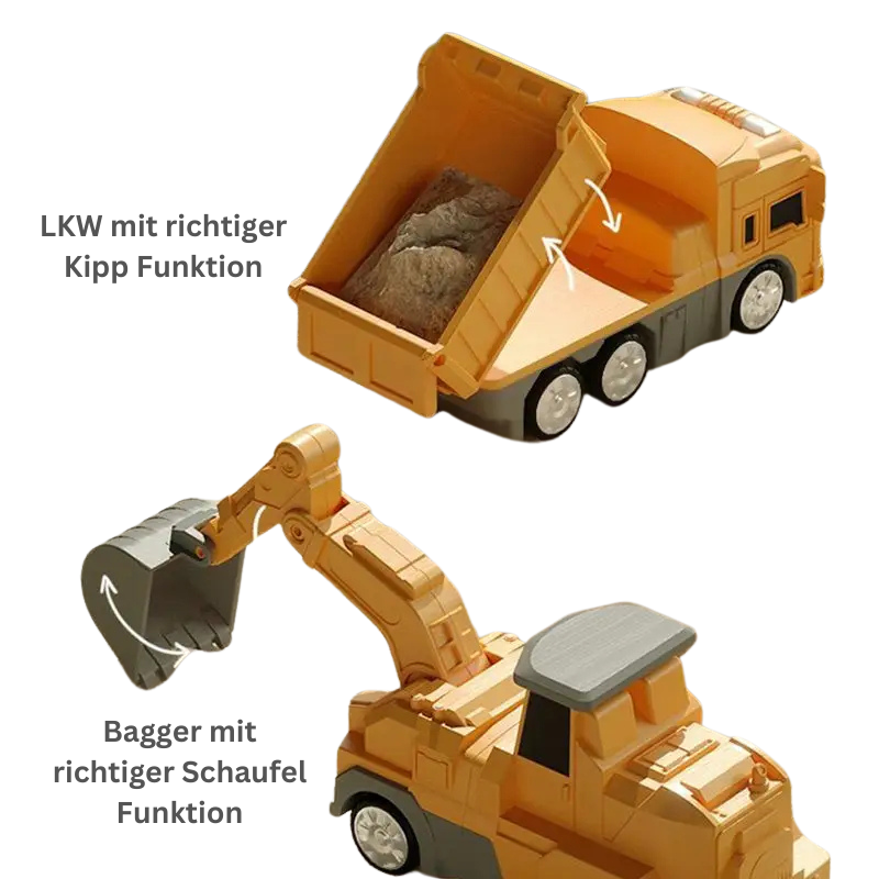 Transformerbart byggesæt – Byggekøretøjer & robot til børn