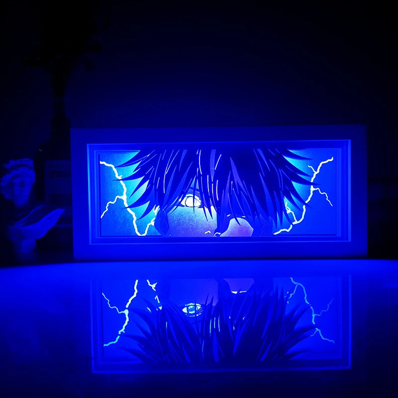 Anime LED Shadow Box – Oplyst Dekorationslampe med Farveeffekter