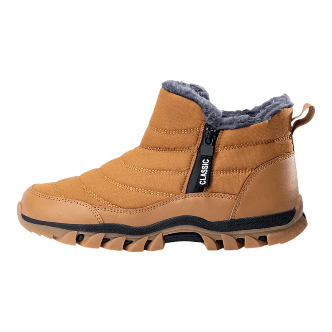 Men's Winter Outdoor Boots – Warm Non-Slip Ankle Boots with Zipper