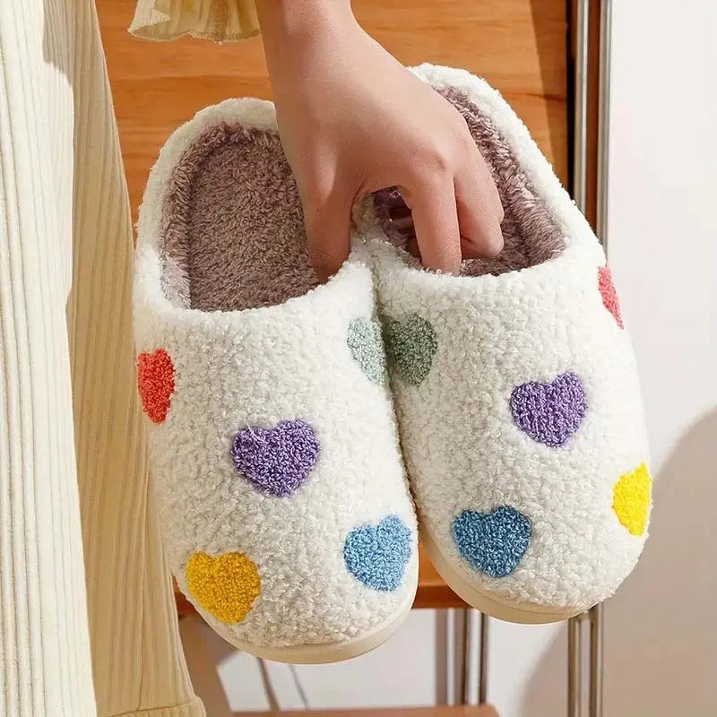Warm Heart Slippers – Soft & Comfortable House Shoes