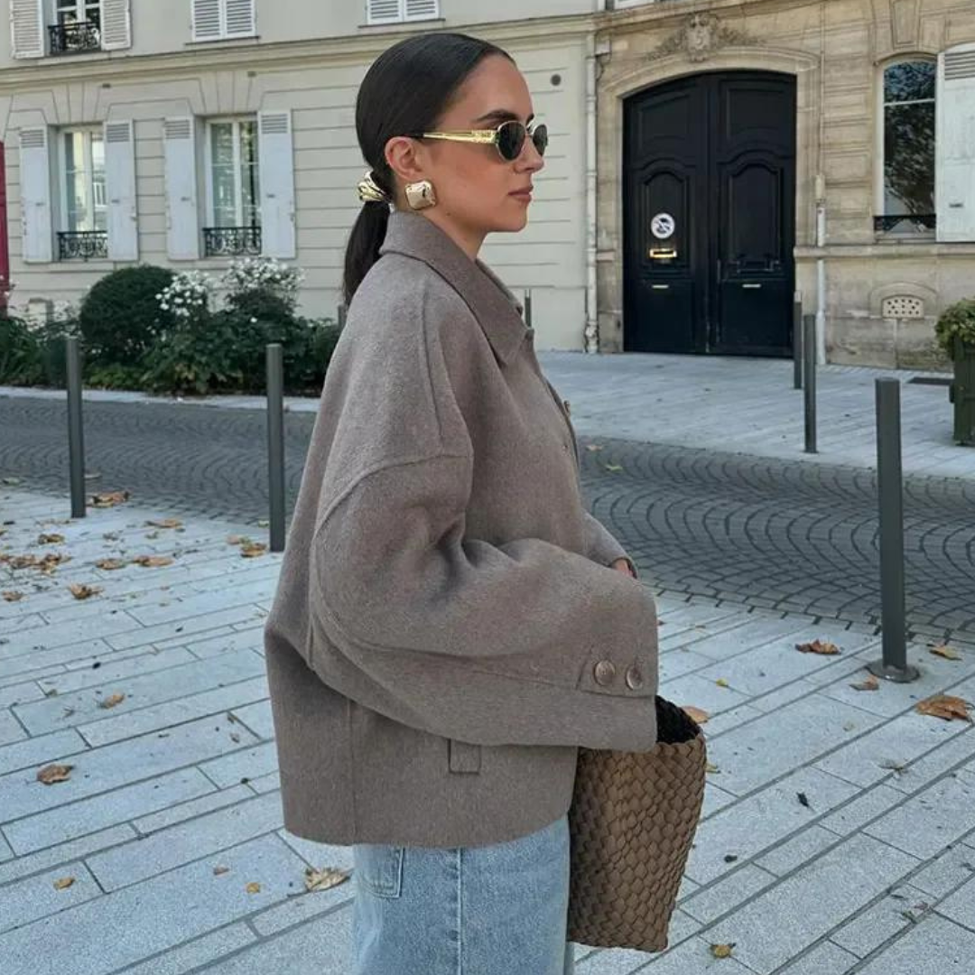 Elegant Oversized Damejakke - Komfort og Stil