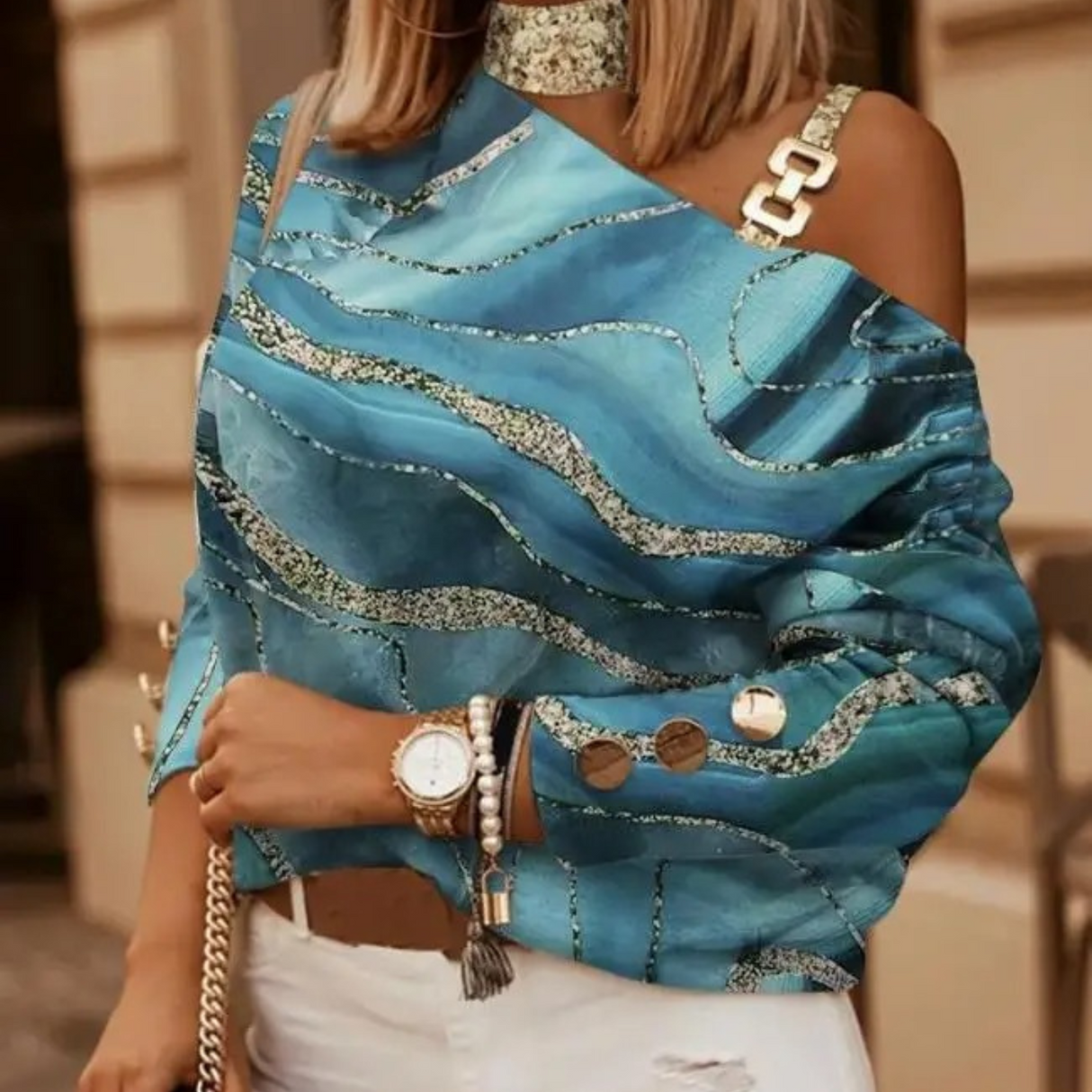 Stilfuld Elegant Damebluse af Høj Kvalitet