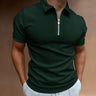 Casual Herre Poloshirt med Lynlås og Stilfuldt Design