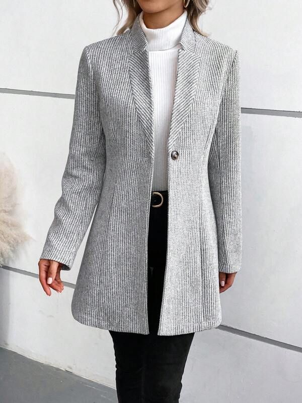 Trendy Dame Blazerjakke - Elegant og Komfortabel Pasform