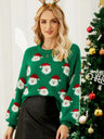 Women's Christmas Sweater – Fun Sweater with Santa Claus All-Over Print