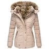 Ladies' winter jacket – Fitted parka with detachable hood