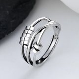 Ring mod Stress og Uro i 925 Sølv
