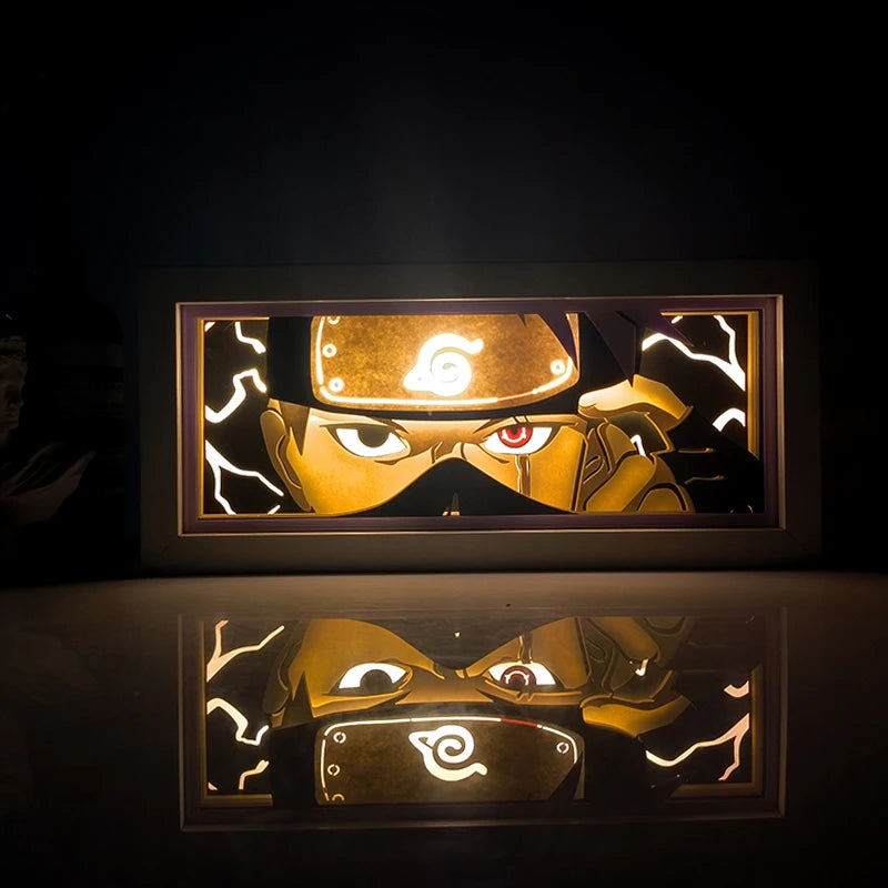 Anime LED Shadow Box – Oplyst Dekorationslampe med Farveeffekter