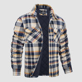Herre Flannel Vintervest med Vatteret Foring