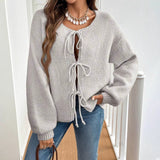 Vest Med Sløjfer Foran - Akryl Cardigan