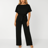 Jumpsuit med Justerbart Taljebånd og Elegant Pasform