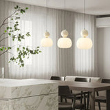 Elegant Hængelampe i Cremefarvet Art Deco Stil