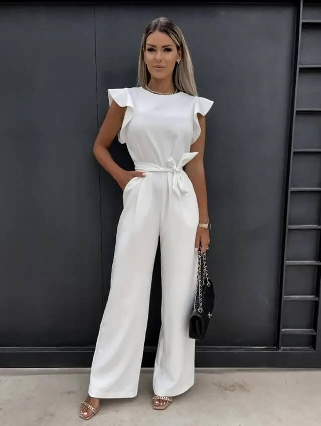 Elegant og Komfortabel Jumpsuit med Sommerfugleærmer