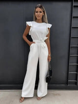Elegant og Komfortabel Jumpsuit med Sommerfugleærmer