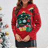 Women's Christmas Sweater – Winter Sweater with Christmas Tree & Gift Print