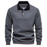 Elegant Herre Langærmet Polo Shirt med Klassisk Krave