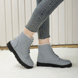 Dame vinterstøvler med pelsfor – varme skridsikre ankelstøvler