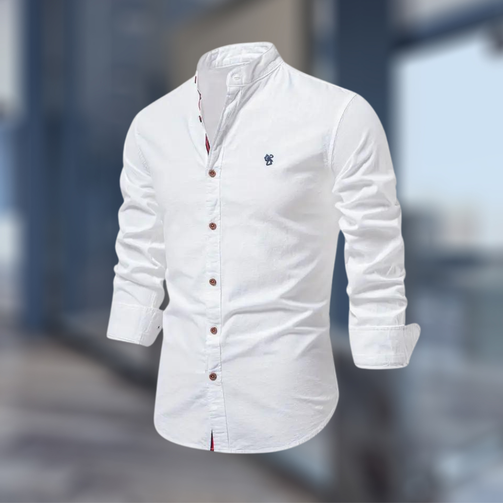Trendy langærmet poloshirt til herrer