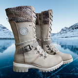 Ladies' winter boots – High lined boots with lace-up design