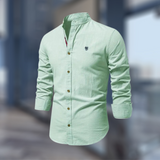 Trendy langærmet poloshirt til herrer