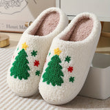 Christmas slippers for women – warm winter slippers with festive design