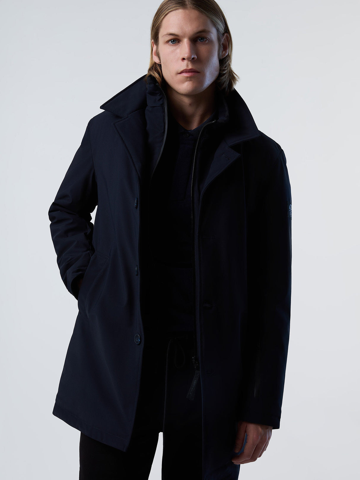Tredelt Trenchcoat til Herrer af Genanvendt Materiale