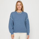 Dame Strikket Sweater – Blød, Varm & Stilfuldt Design med Detalje