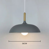 Moderne Skandinavisk Egetræ LED Loftlampe
