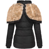 Ladies' winter jacket – Fitted parka with detachable hood