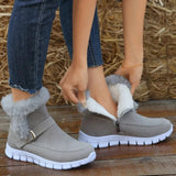 Dame zimowe buty – ciepłe buty wsuwane z miękką wyściółką