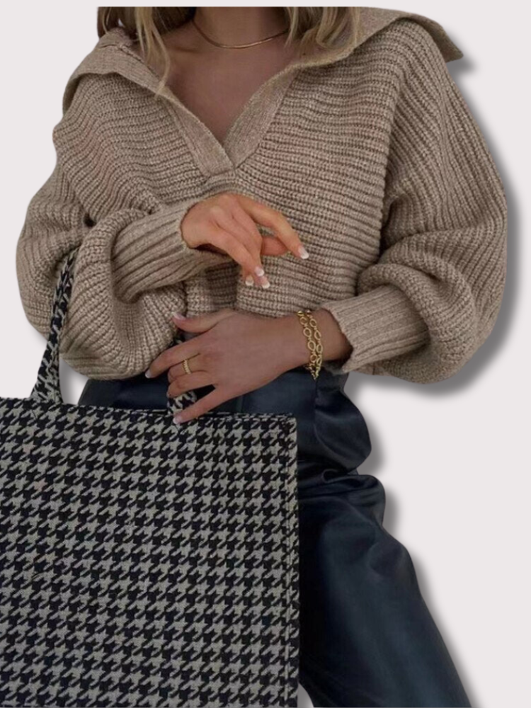 Strikket Loose Fit Sweater til Enhver Anledning