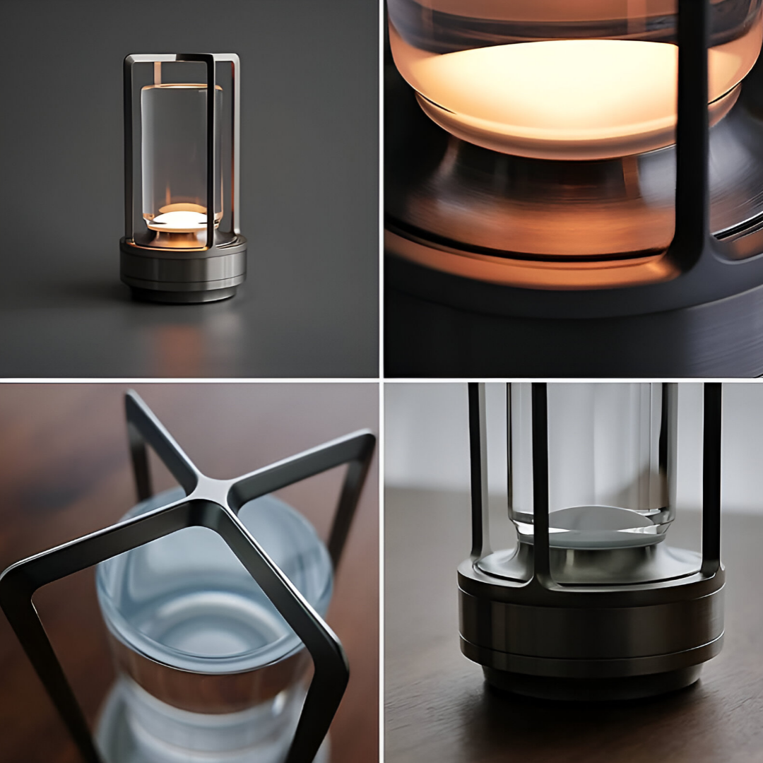 Modern mood lamp – Elegant cylindrical table lamp with warm light