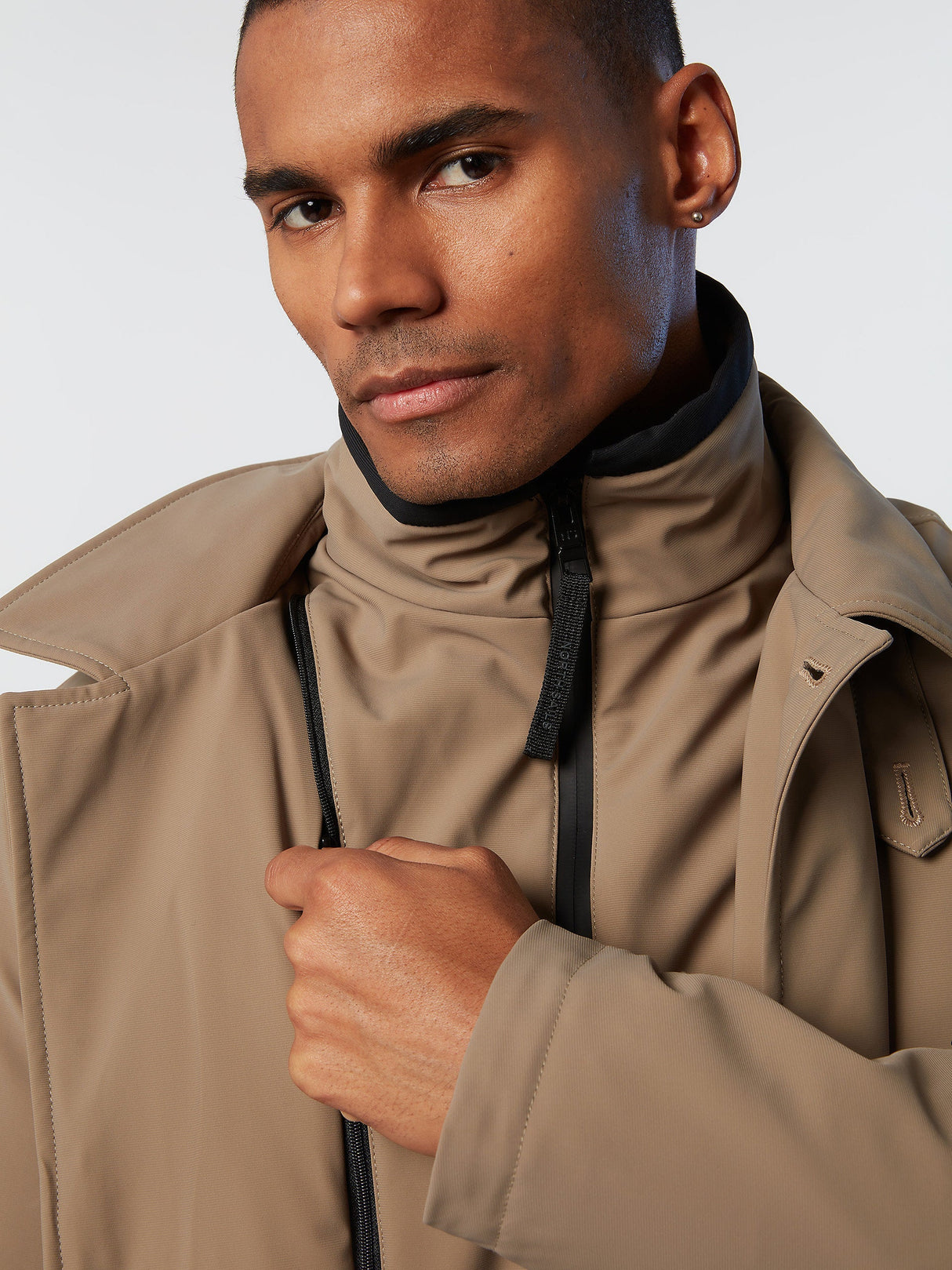 Tredelt Trenchcoat til Herrer af Genanvendt Materiale