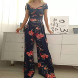 Maxikjole Print Off-Shoulder V-Hals
