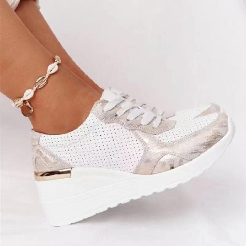 Dame Sneakers med Komfortabel Stødabsorberende Sål