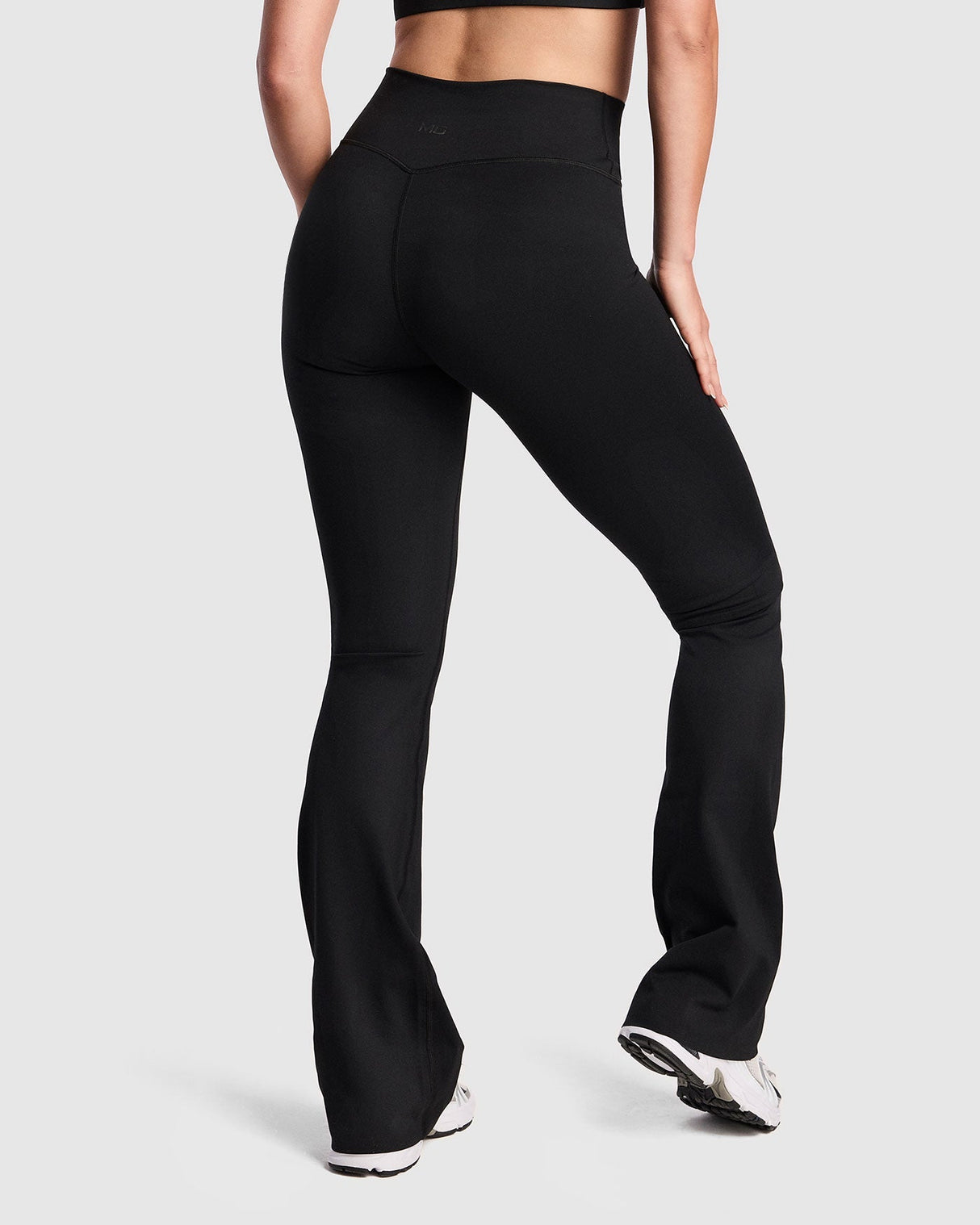 Flared Leggings Høj Kvalitet Pasform - Sort