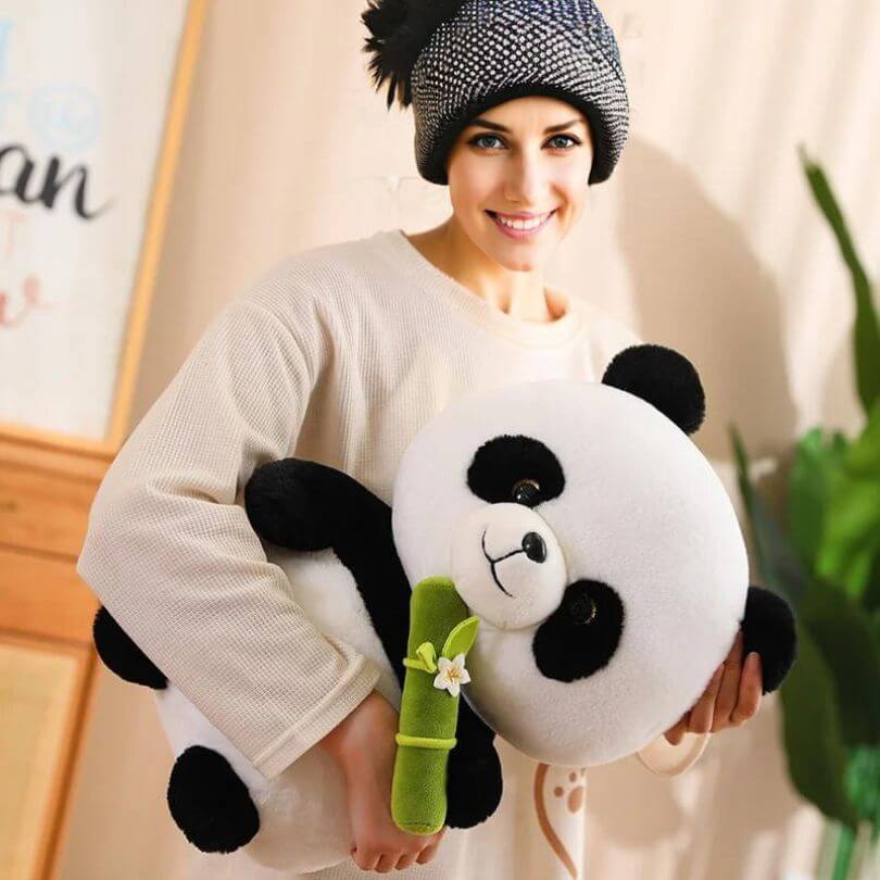 Plys Panda Bamse – Weicher Teddybär mit Bambus für Kinder