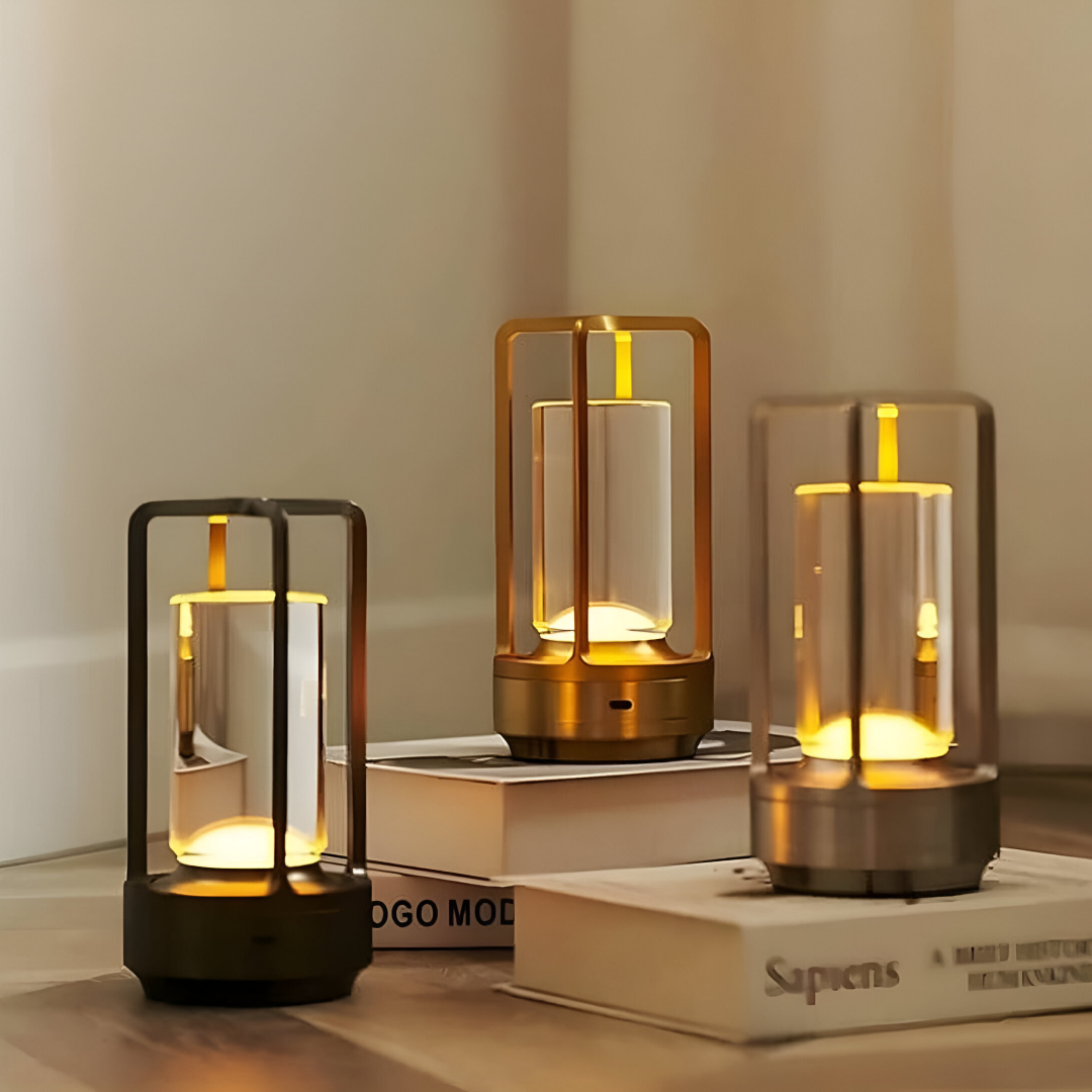 Modern mood lamp – Elegant cylindrical table lamp with warm light