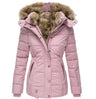 Ladies' winter jacket – Fitted parka with detachable hood