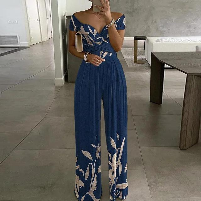 Maxikjole Print Off-Shoulder V-Hals
